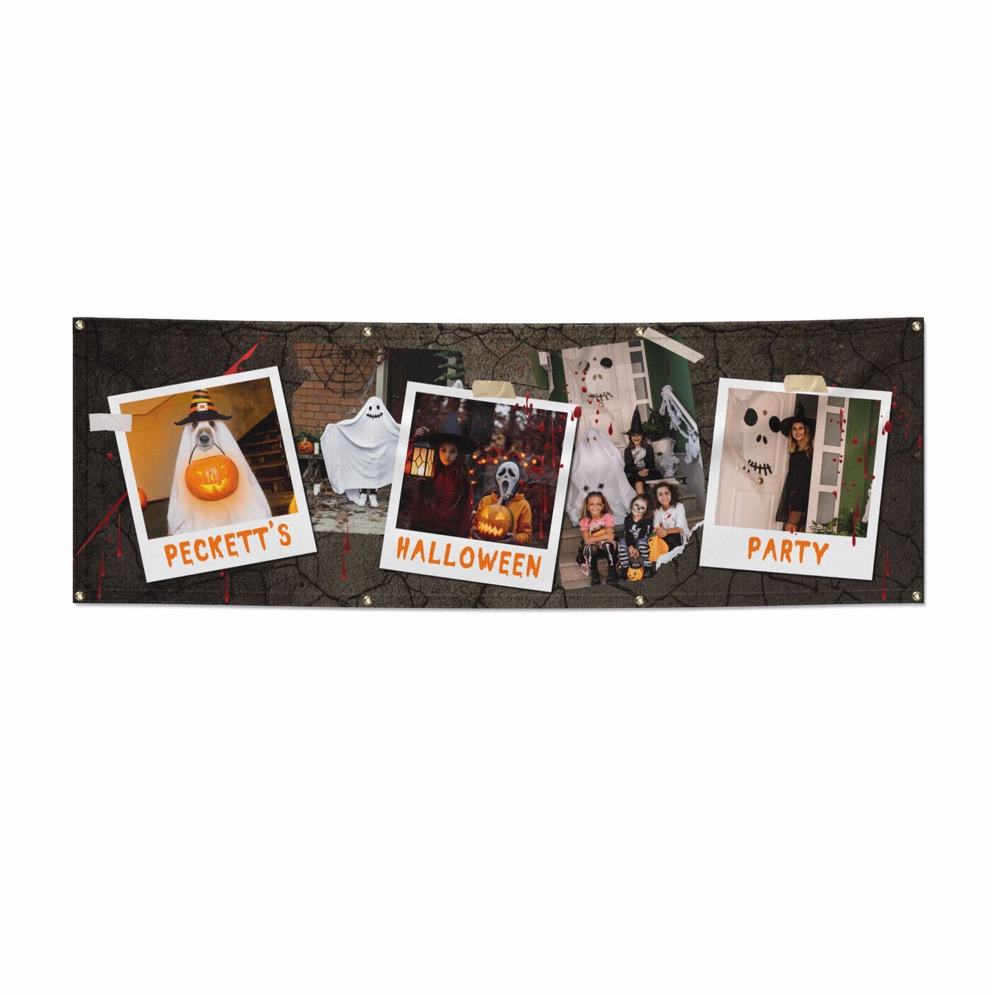 Personalised Halloween Photo 6x2 Banner