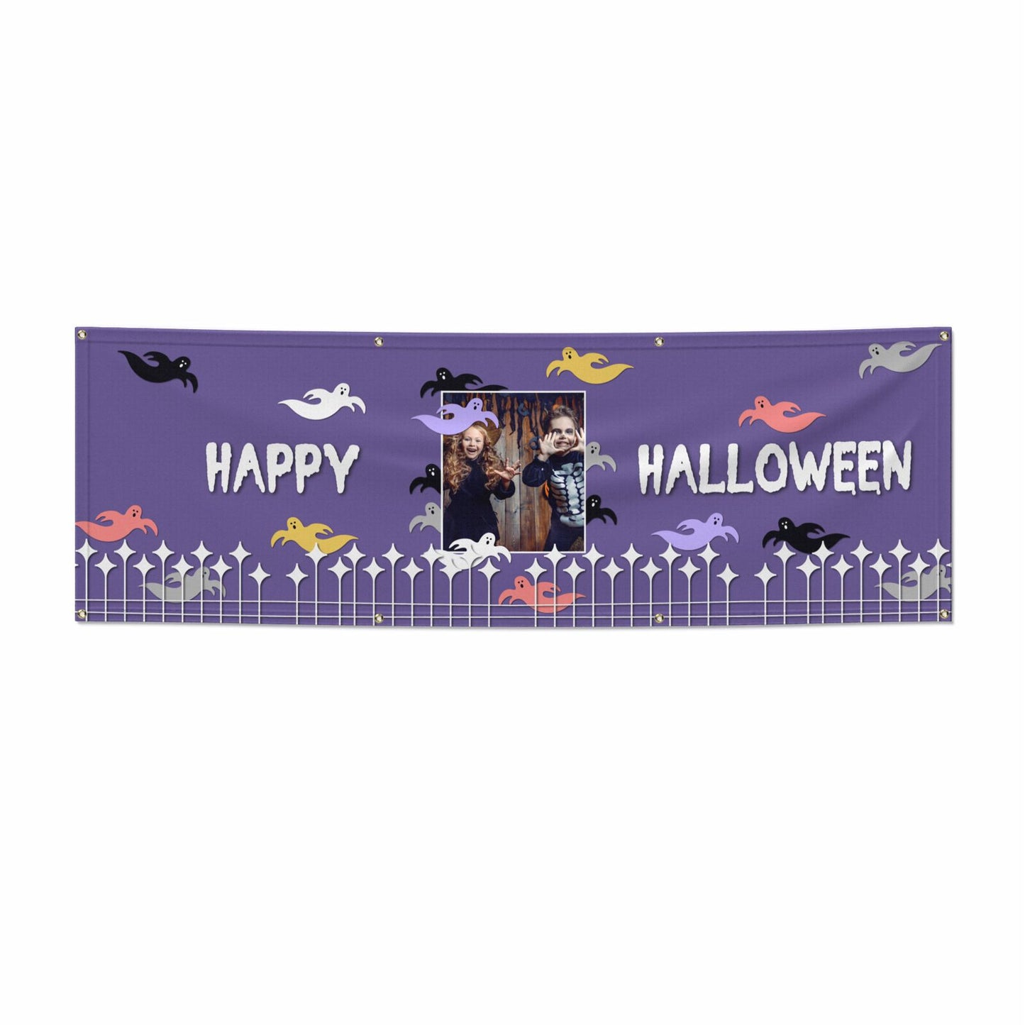 Personalised Halloween Photo Upload 6x2 Banner