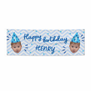 Personalised Happy Birthday Face 6x2 Banner