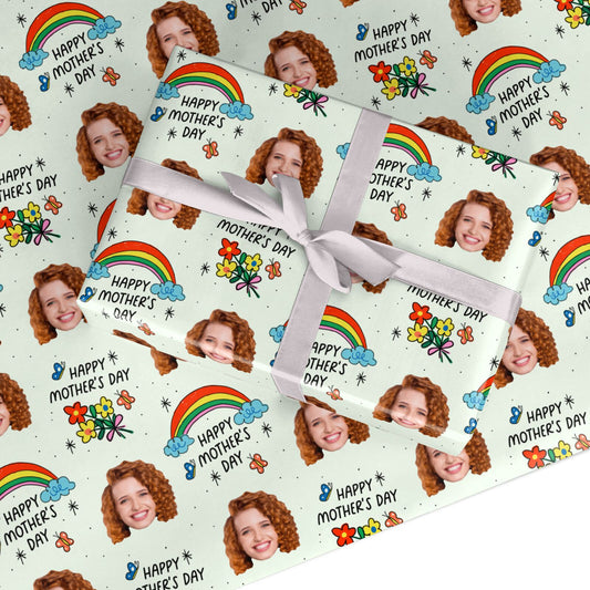 Personalised Happy Mothers Day Photo Design Custom Wrapping Paper