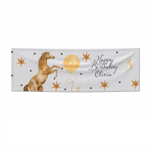 Personalised Horse Happy Birthday Banner