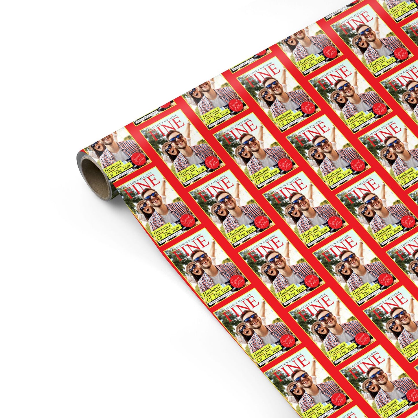 Personalised Husband Magazine Cover Photo Personalised Gift Wrap