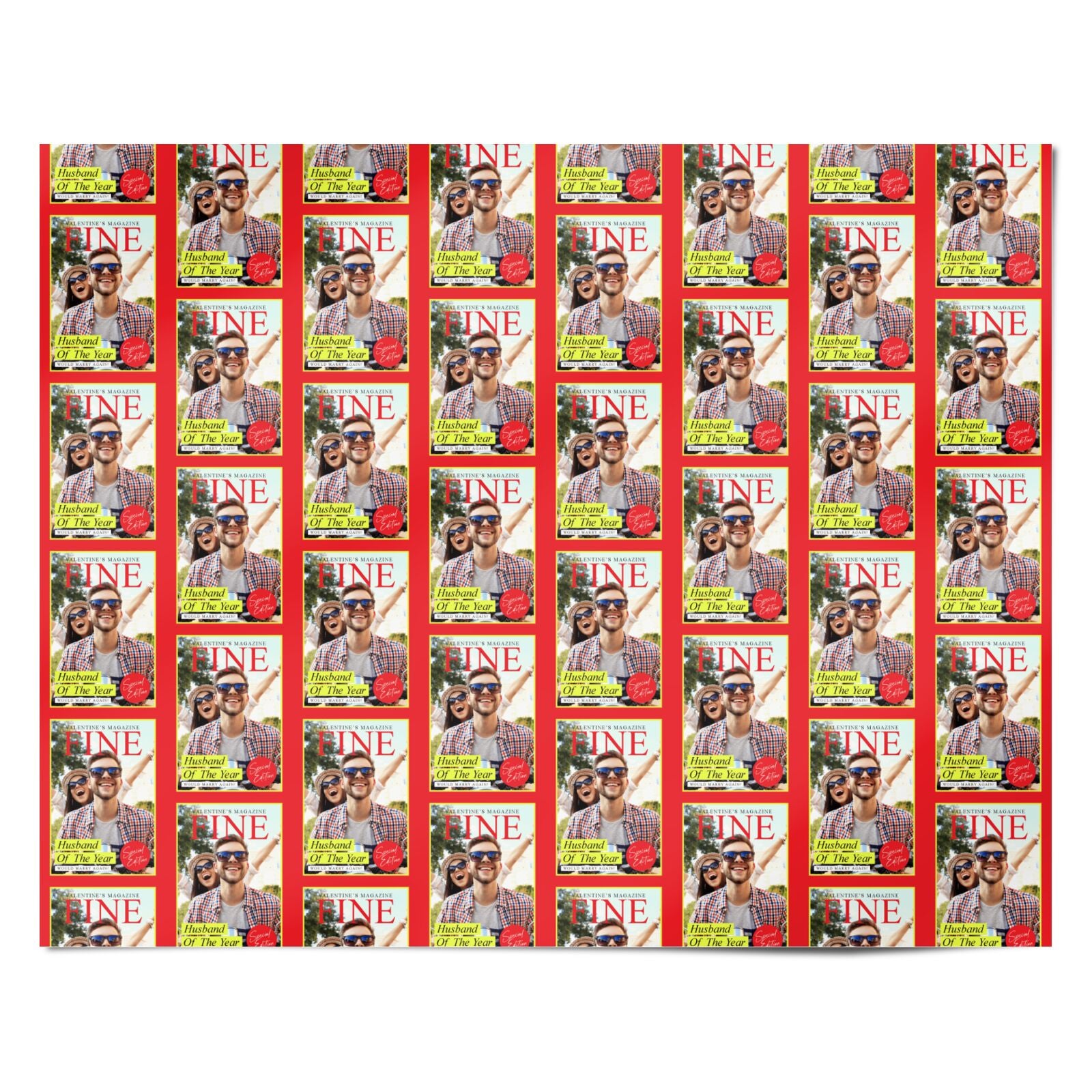 Personalised Husband Magazine Cover Photo Personalised Wrapping Paper Alternative