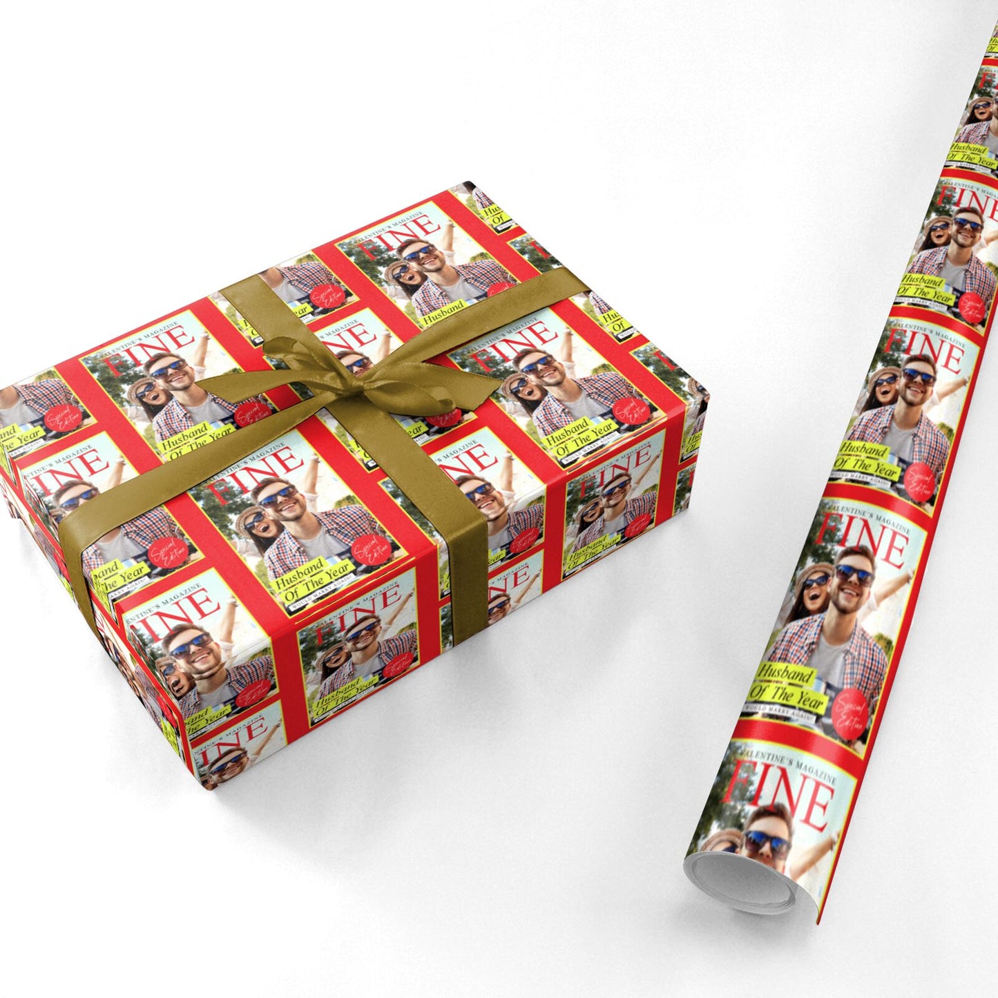 Personalised Husband Magazine Cover Photo Personalised Wrapping Paper