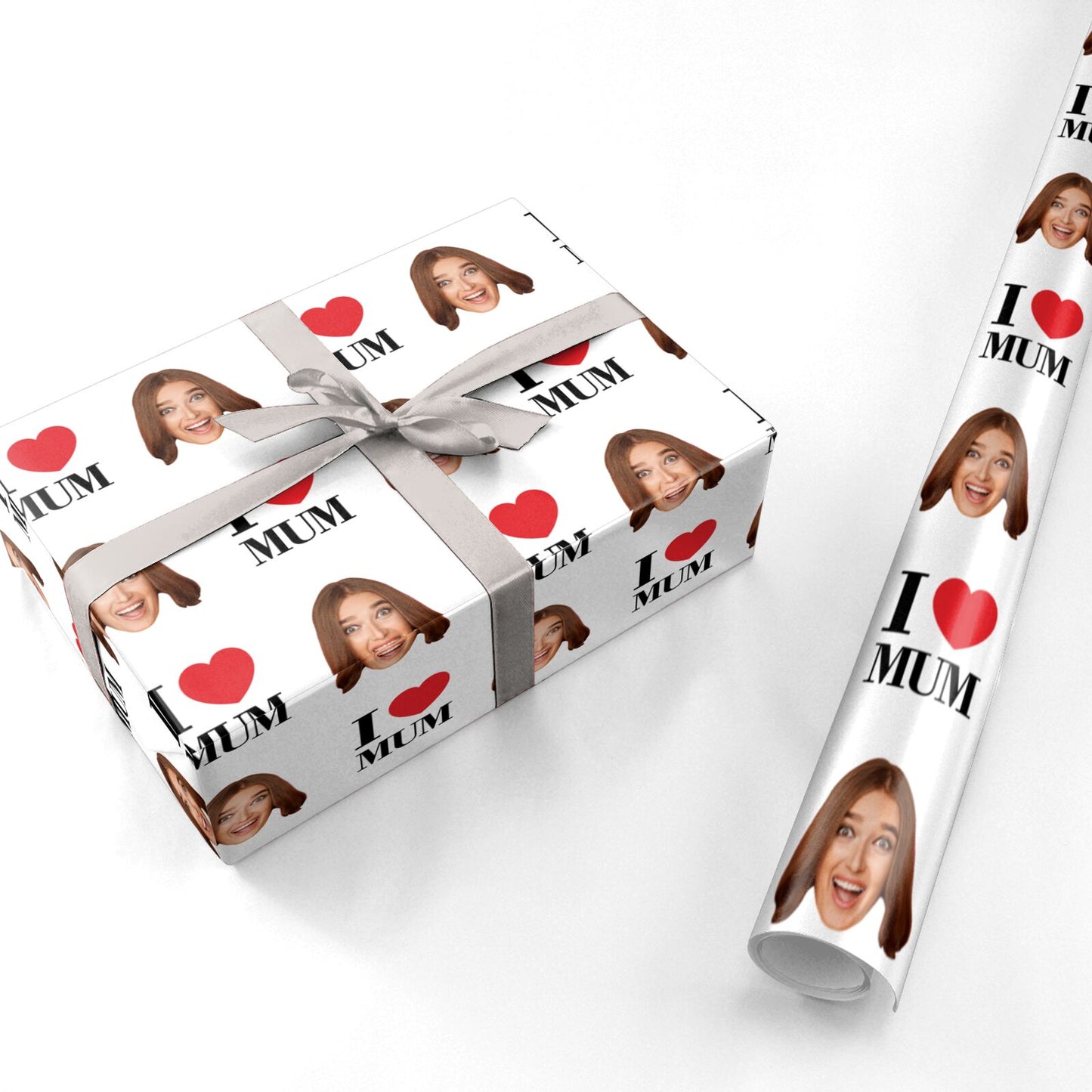 Personalised I Love Mum Photo Design Personalised Wrapping Paper