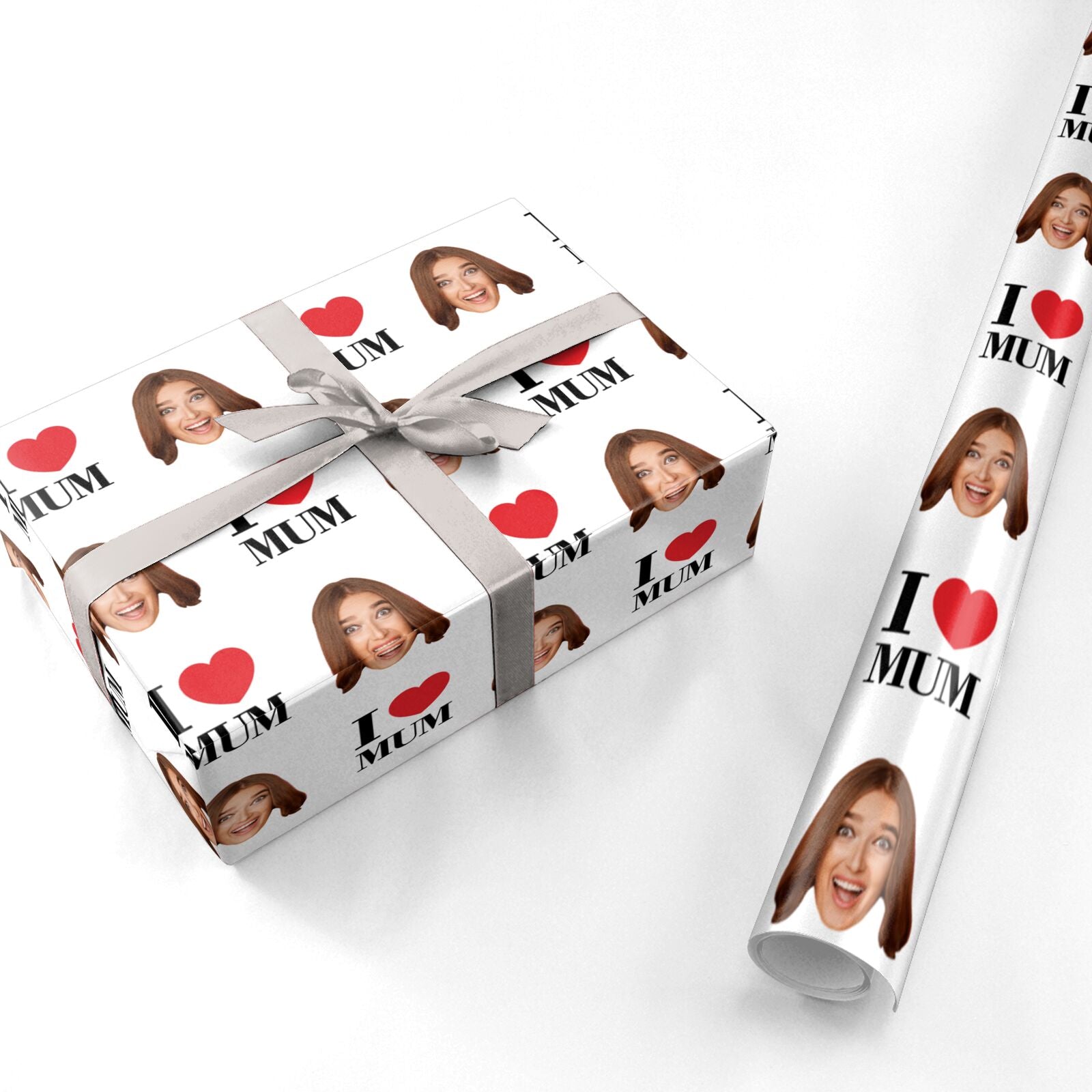Personalised I Love Mum Photo Design Personalised Wrapping Paper