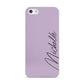 Personalised Lavender Script Name Design Apple iPhone 5 Case