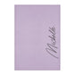 Personalised Lavender Script Name Design Cotton Tea Towel