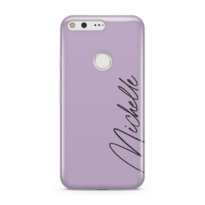 Personalised Lavender Script Name Design Google Pixel Case