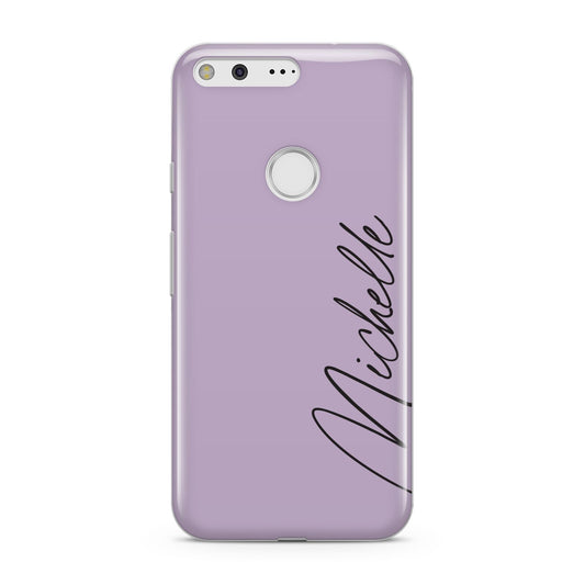 Personalised Lavender Script Name Design Google Pixel Case