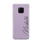 Personalised Lavender Script Name Design Huawei Mate 20 Pro Phone Case