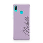 Personalised Lavender Script Name Design Huawei P Smart 2019 Case