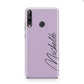 Personalised Lavender Script Name Design Huawei P40 Lite E Phone Case