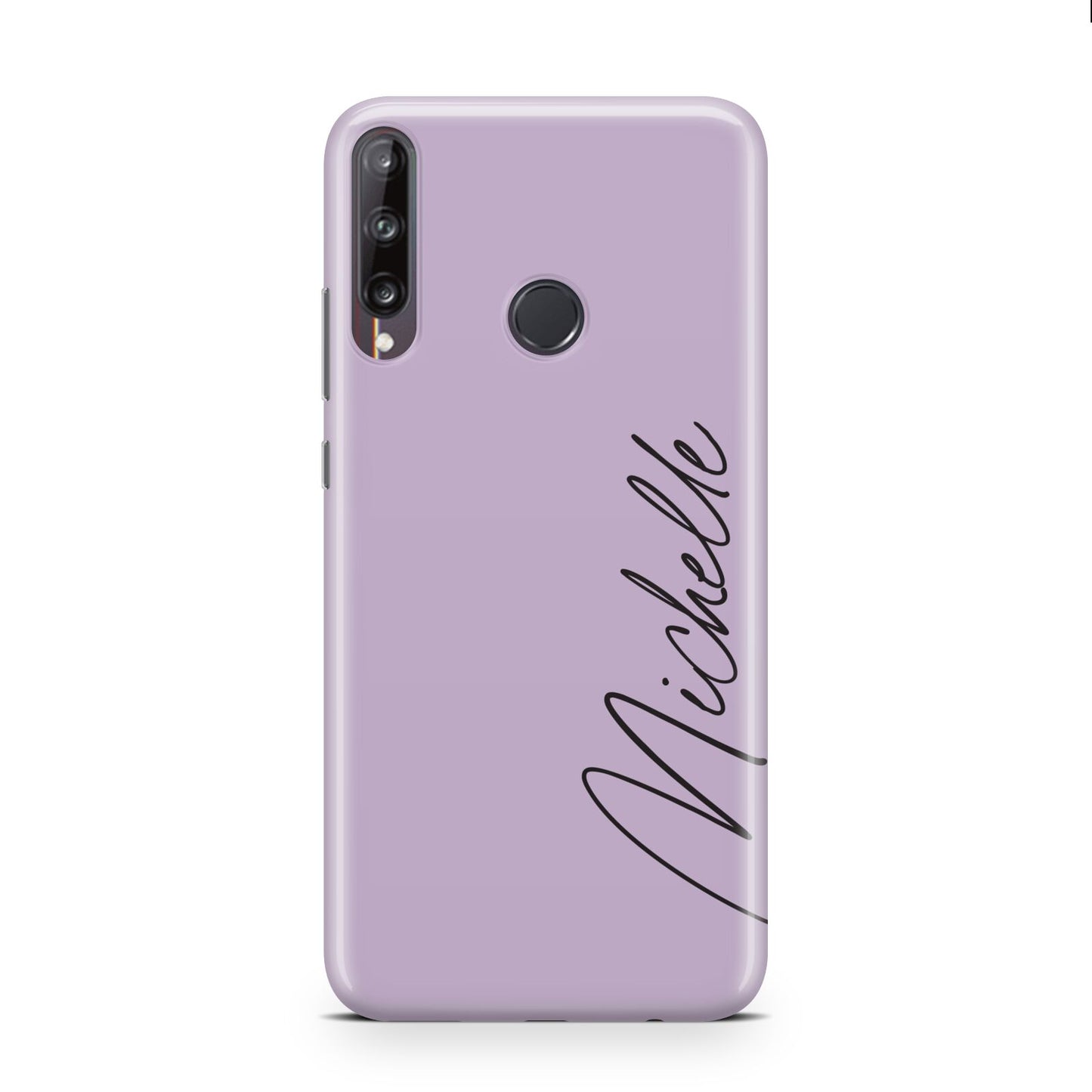 Personalised Lavender Script Name Design Huawei P40 Lite E Phone Case