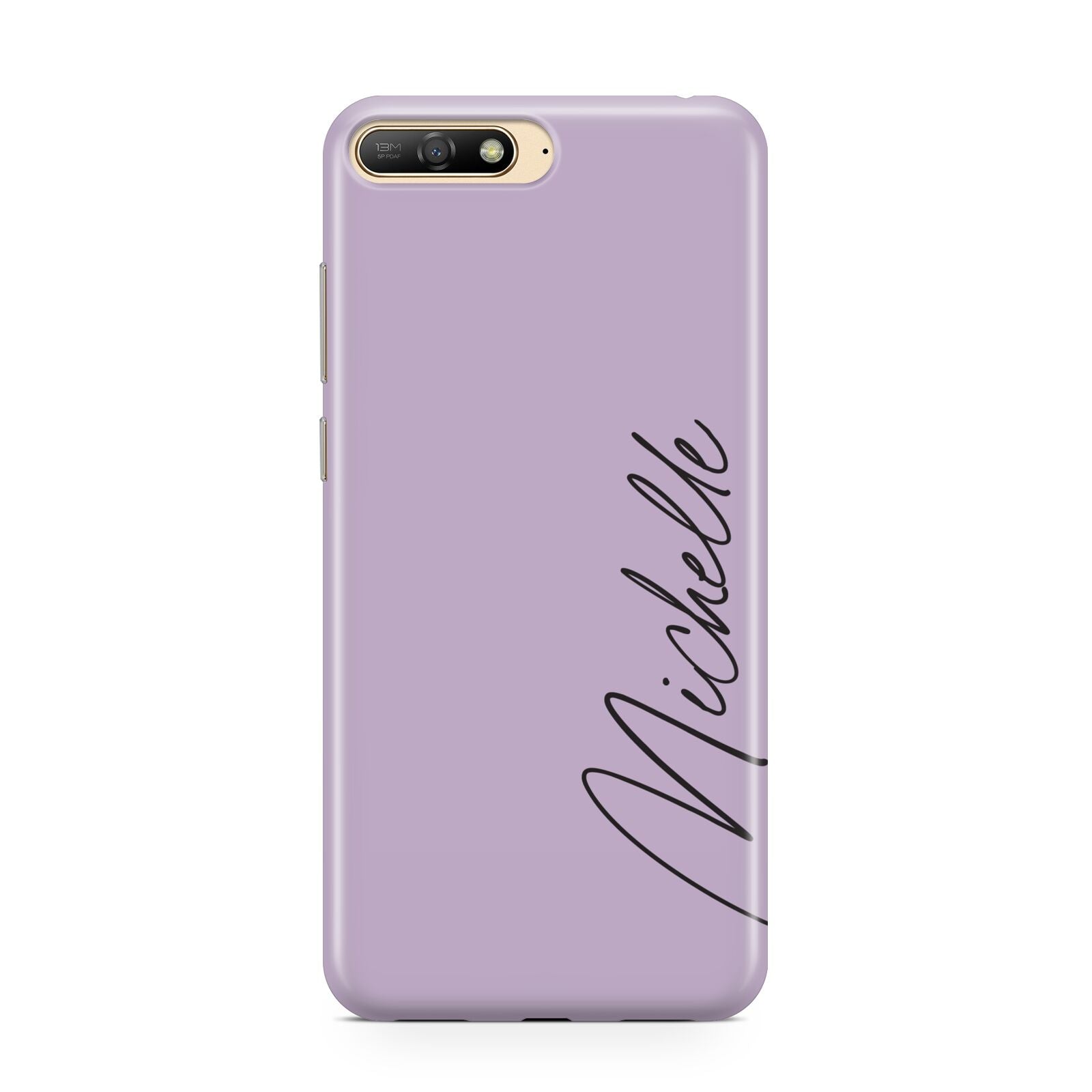 Personalised Lavender Script Name Design Huawei Y6 2018