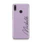 Personalised Lavender Script Name Design Huawei Y9 2019