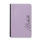 Personalised Lavender Script Name Design Passport Holder