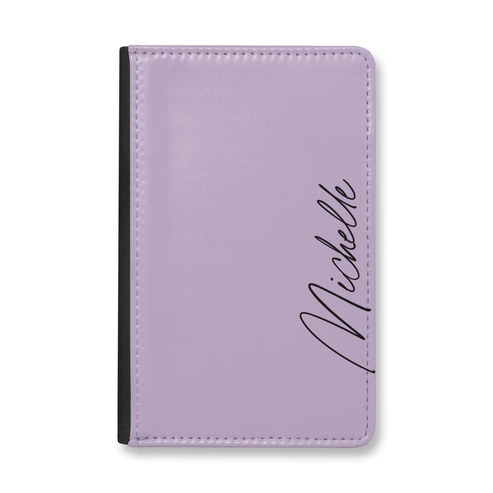 Personalised Lavender Script Name Design Passport Holder