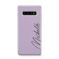 Personalised Lavender Script Name Design Protective Samsung Galaxy Case