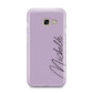 Personalised Lavender Script Name Design Samsung Galaxy A3 2017 Case on gold phone