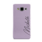 Personalised Lavender Script Name Design Samsung Galaxy A3 Case