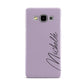 Personalised Lavender Script Name Design Samsung Galaxy A5 Case