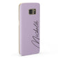 Personalised Lavender Script Name Design Samsung Galaxy Case Fourty Five Degrees