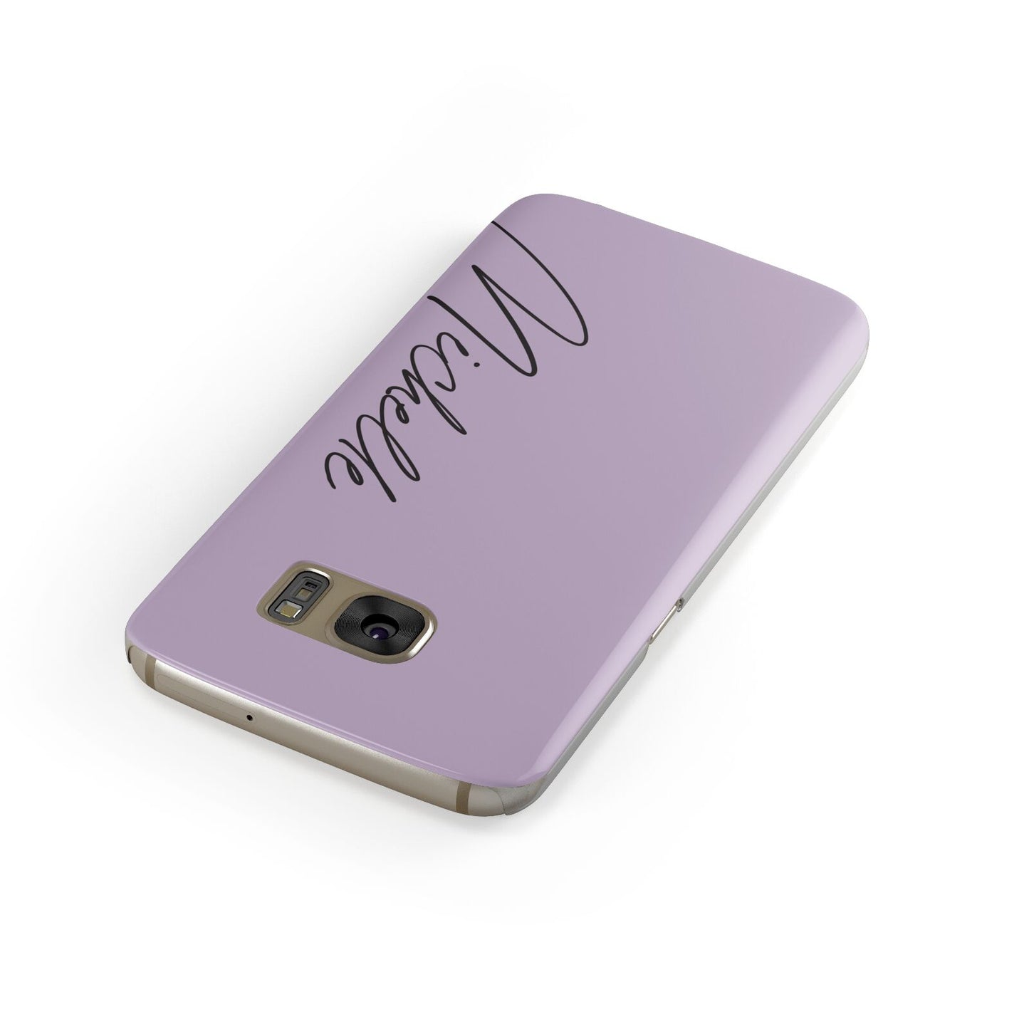 Personalised Lavender Script Name Design Samsung Galaxy Case Front Close Up