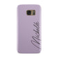 Personalised Lavender Script Name Design Samsung Galaxy Case