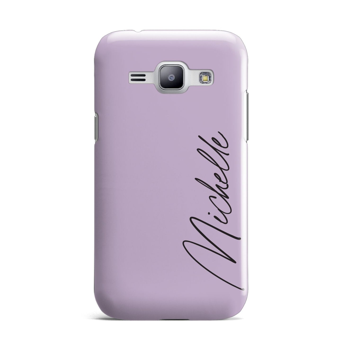 Personalised Lavender Script Name Design Samsung Galaxy J1 2015 Case