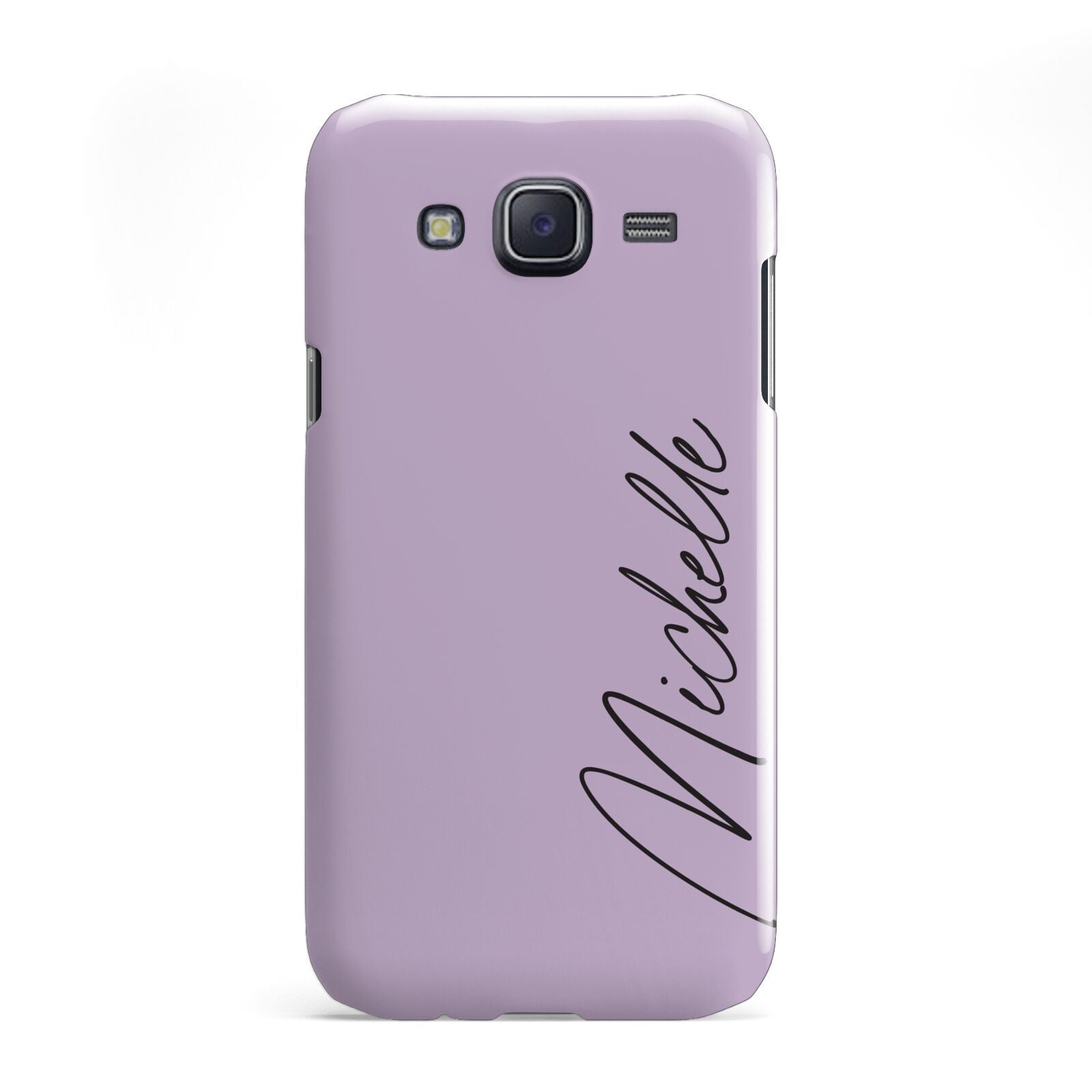 Personalised Lavender Script Name Design Samsung Galaxy J5 Case