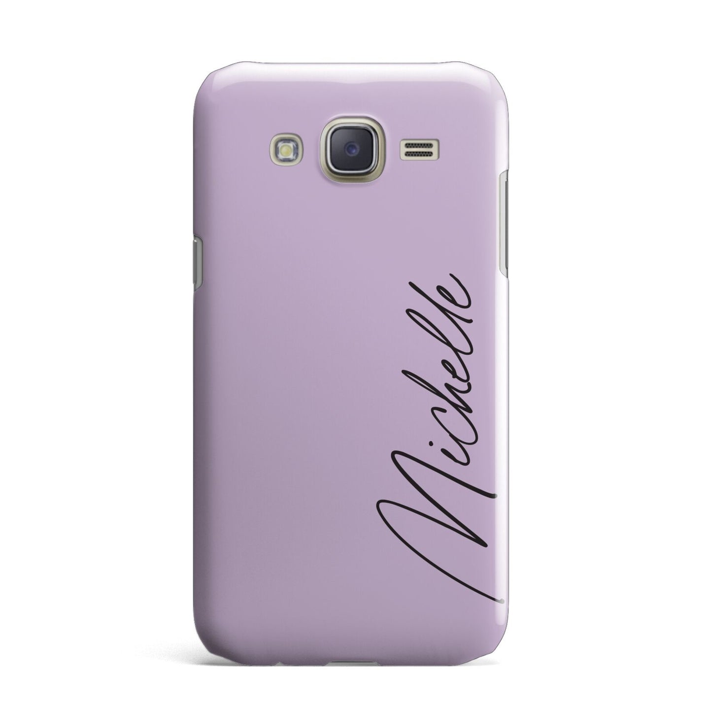 Personalised Lavender Script Name Design Samsung Galaxy J7 Case
