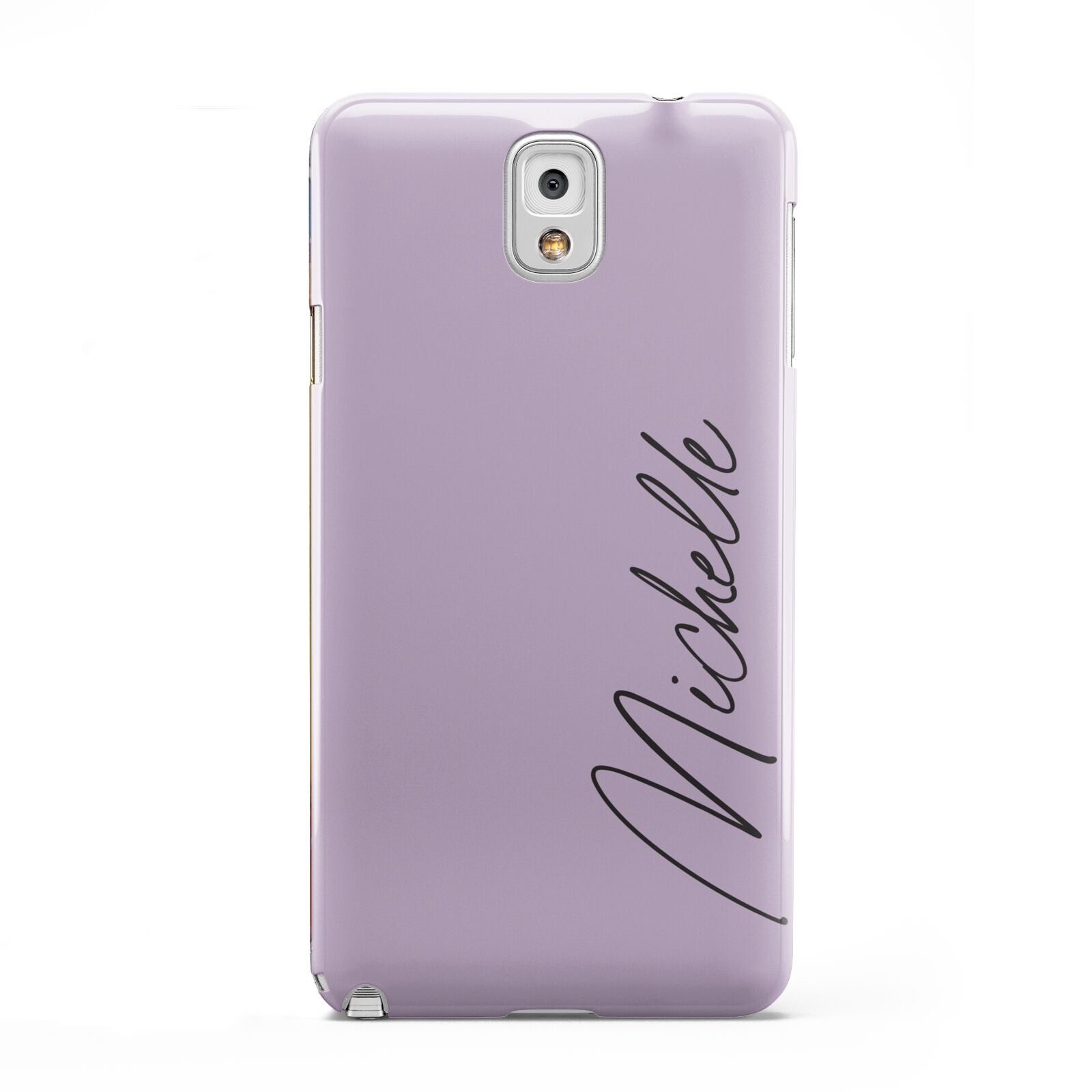 Personalised Lavender Script Name Design Samsung Galaxy Note 3 Case