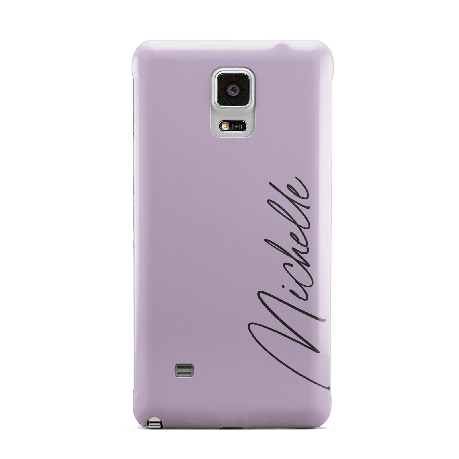 Personalised Lavender Script Name Design Samsung Galaxy Note 4 Case