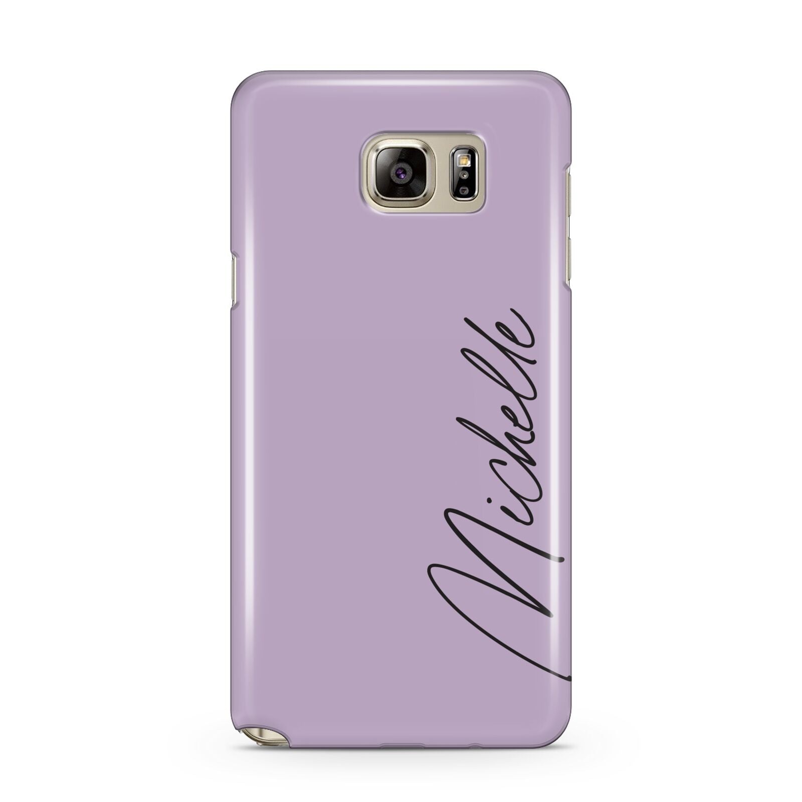 Personalised Lavender Script Name Design Samsung Galaxy Note 5 Case