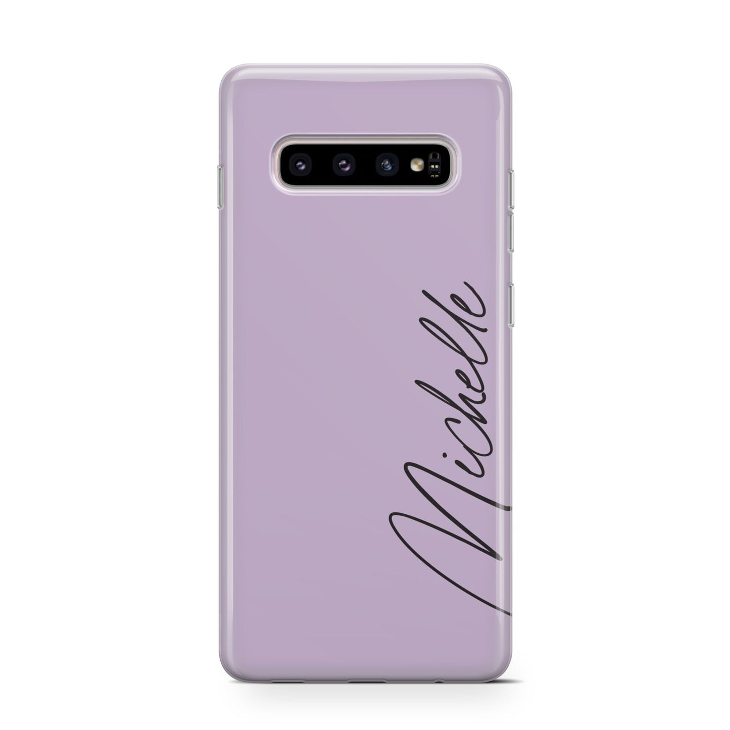 Personalised Lavender Script Name Design Samsung Galaxy S10 Case