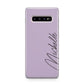 Personalised Lavender Script Name Design Samsung Galaxy S10 Plus Case