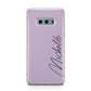 Personalised Lavender Script Name Design Samsung Galaxy S10E Case