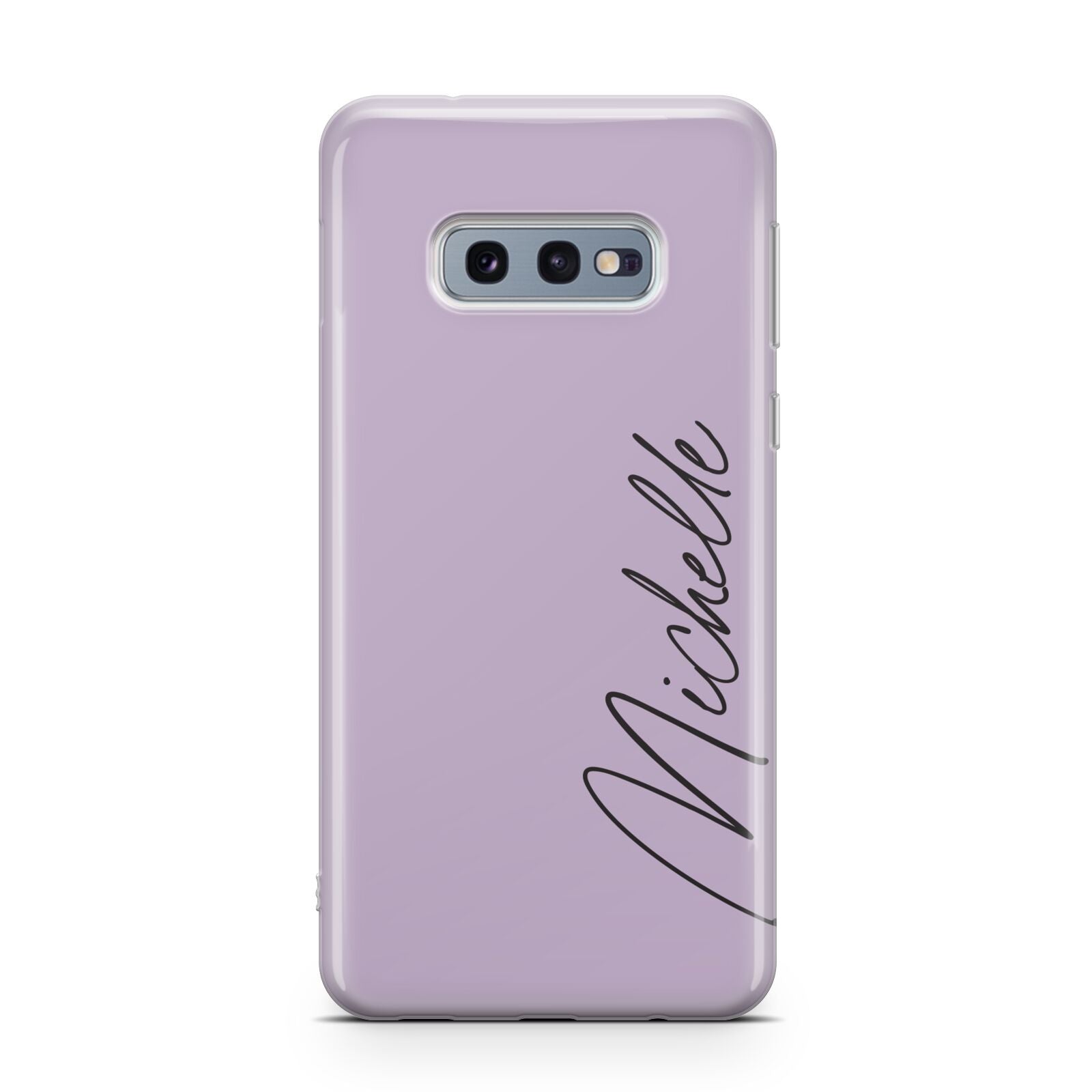 Personalised Lavender Script Name Design Samsung Galaxy S10E Case