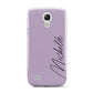 Personalised Lavender Script Name Design Samsung Galaxy S4 Mini Case