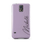 Personalised Lavender Script Name Design Samsung Galaxy S5 Case