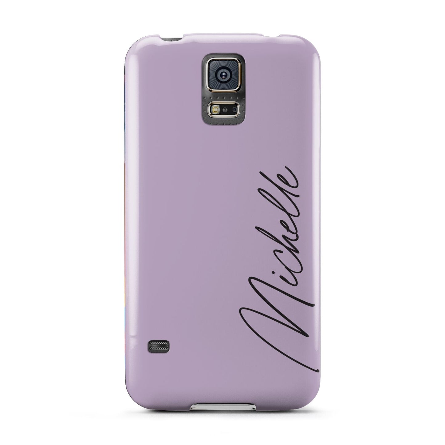 Personalised Lavender Script Name Design Samsung Galaxy S5 Case