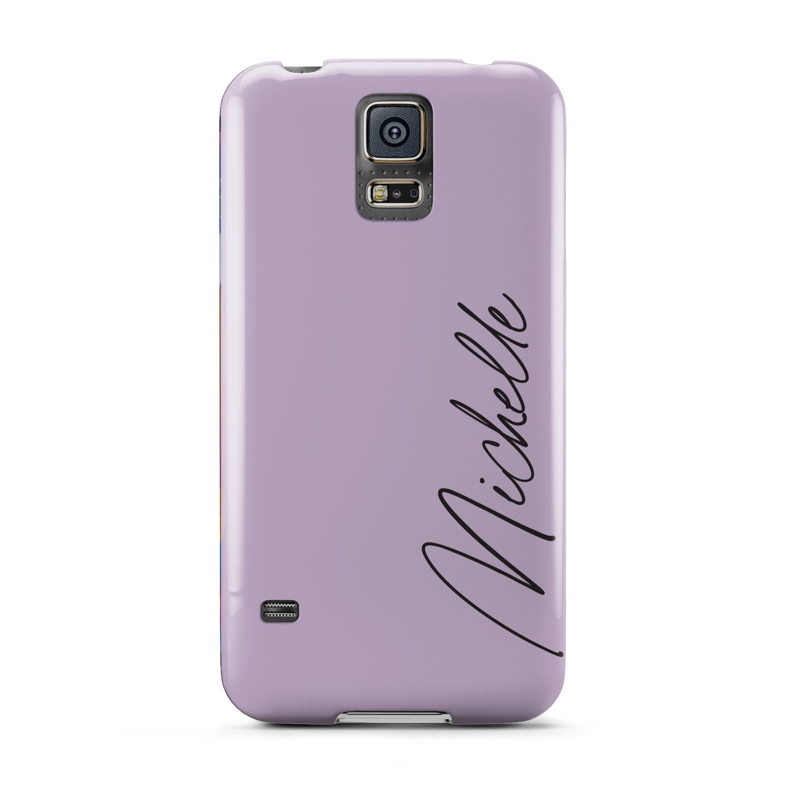Personalised Lavender Script Name Design Samsung Galaxy S5 Case