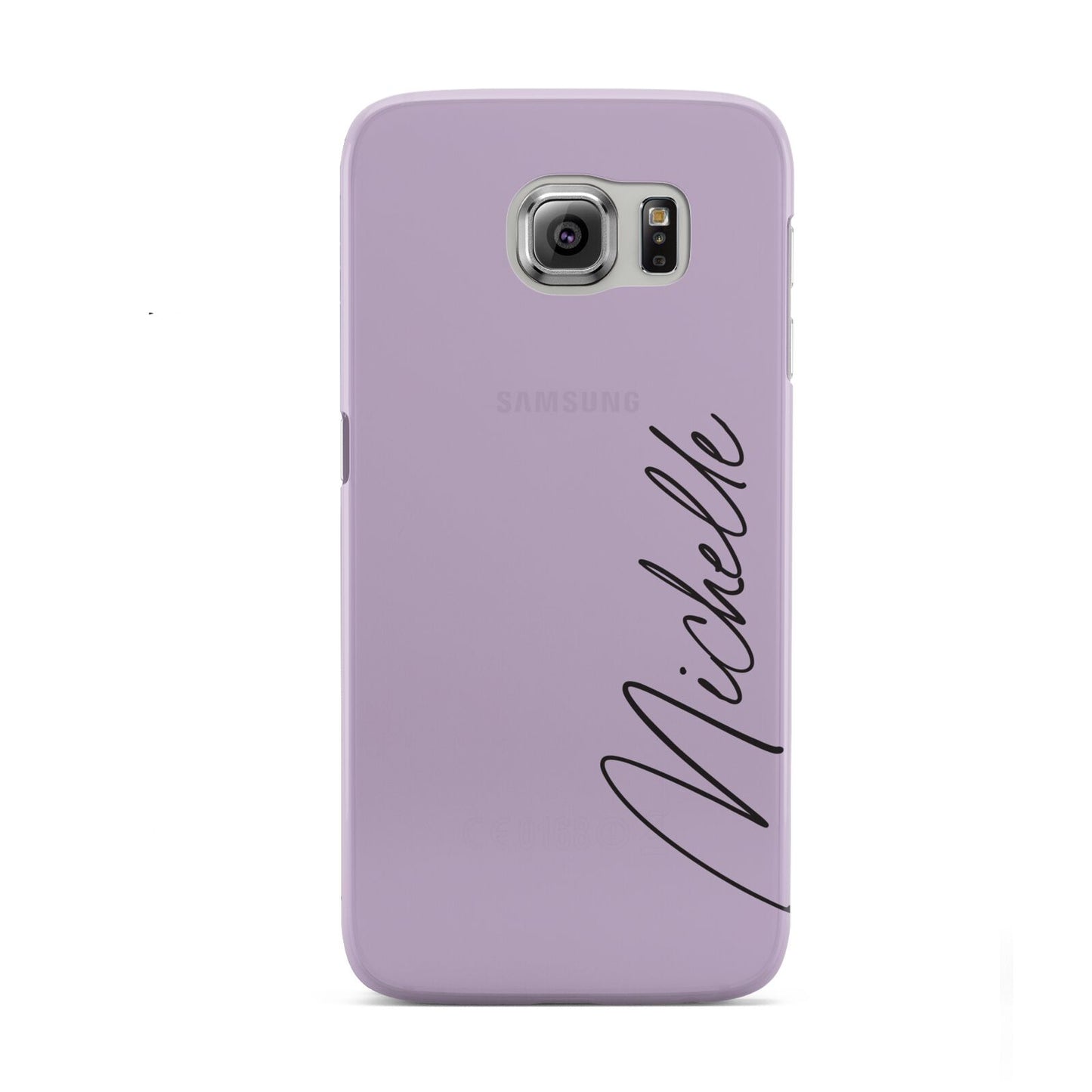 Personalised Lavender Script Name Design Samsung Galaxy S6 Case