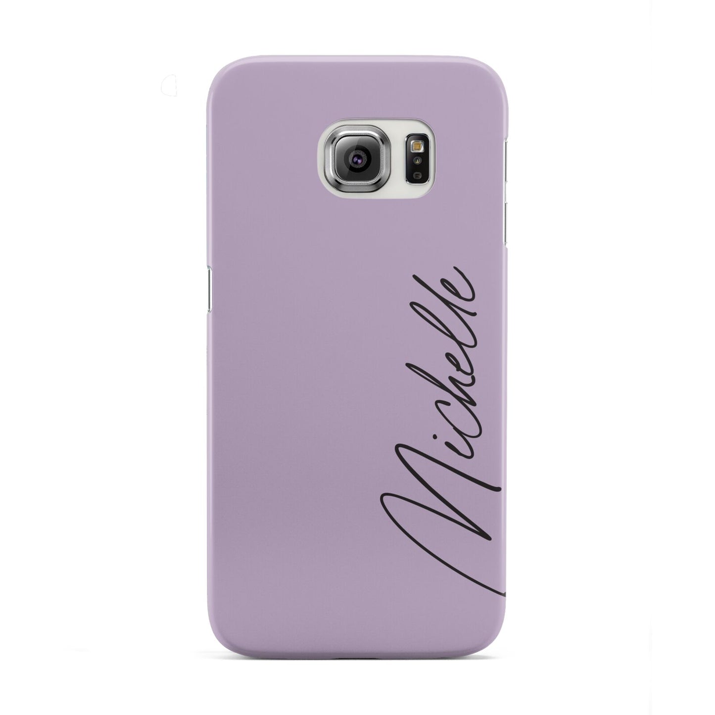 Personalised Lavender Script Name Design Samsung Galaxy S6 Edge Case