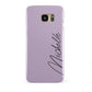Personalised Lavender Script Name Design Samsung Galaxy S7 Edge Case