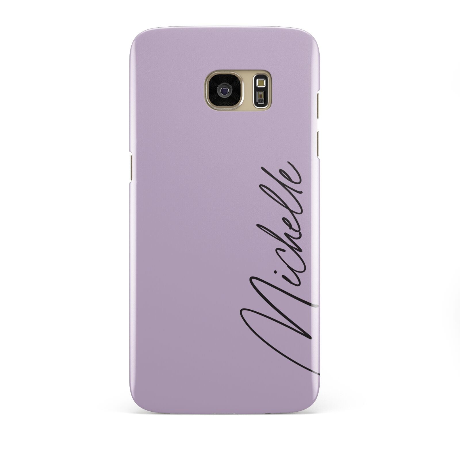 Personalised Lavender Script Name Design Samsung Galaxy S7 Edge Case