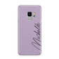 Personalised Lavender Script Name Design Samsung Galaxy S9 Case