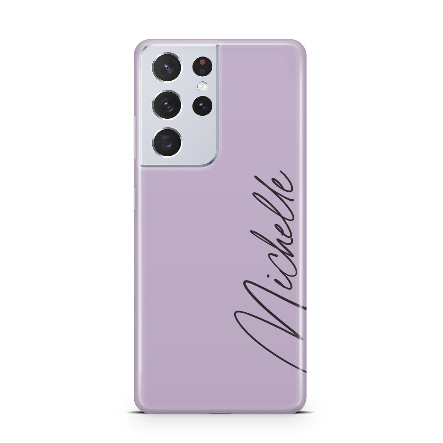 Personalised Lavender Script Name Design Samsung S21 Ultra Case