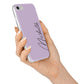 Personalised Lavender Script Name Design iPhone 7 Bumper Case on Silver iPhone Alternative Image